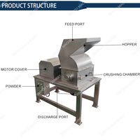 Machine de concassage de poudre de myrtille de farine d'igname séchée de chips de tapioca orange de broyeur de temps de longue durée