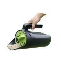 Épandeur de semences 2,5 L pour pelouse et jardin, utilisation toute l'année, en PEHD, pour engrais granulé, avec pelle doseuse et bouteille à sable