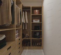 CBMmart Emballage d'exportation personnalisé Meubles en bois de Foshan Armoire moderne Walk-in pour chambre à coucher Armoire pliable en bois massif contreplaqué