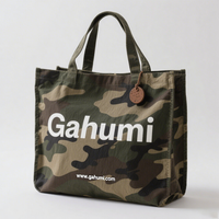 Gahumi, suministro directo de fábrica, bolso de mano transparente para mujer, personalizado, de alta calidad, nuevo diseño, logotipo estampado personalizado, bolso de mano de camuflaje