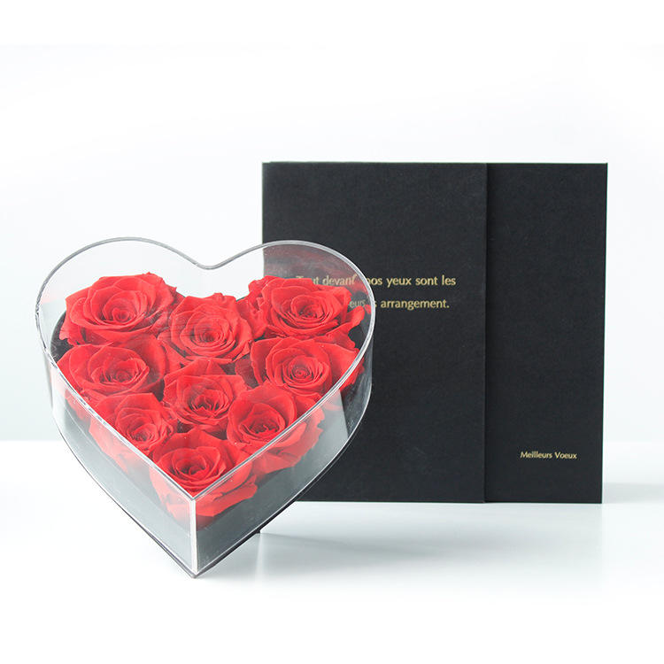 9 roses acrylic box