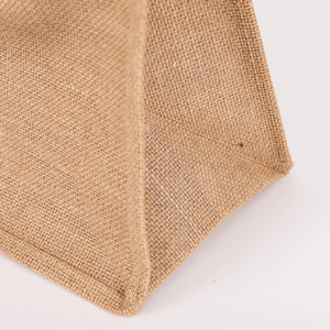 Durable Jute Shopping <b>Tote</b> Bag Bamboo Handle Reusable Solid Color Gift and Carry Bag - Product Image 3