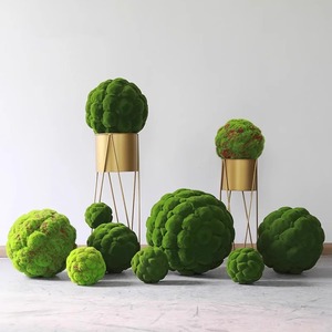 C695 Boule de mousse artificielle Ornements de boules d'herbe Escaliers intérieurs et extérieurs <span class=keywords><strong>sous</strong></span> le centre commercial Aménagement paysager de plantes vertes - Product Image 4
