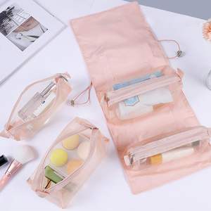 Sac de toilette de voyage moderne en tissu 4-en-1 détachable, pliable et portable pour organiser les cosmétiques - Product Image 5
