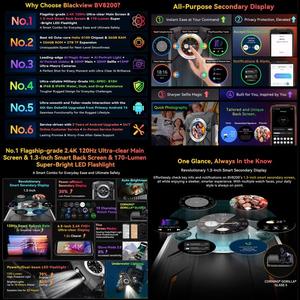 โทรศัพท์มือถือ <span class=keywords><strong>Blackview</strong></span> BV8200 รุ่นทนทาน ขายส่ง, 12GB+256GB, 8800mAh, หน้าจอ 6.5 นิ้ว + 1.3 นิ้ว, Android 14, NFC, 4G - Product Image 6