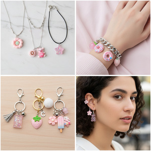 Dije de oso abrazando un corazón, mensaje de amor rosa para San Valentín, tirador de cremallera para bolso - Product Image 4