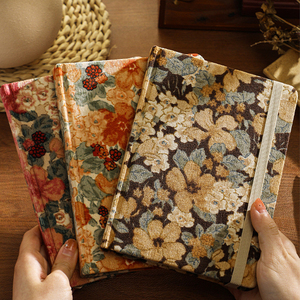 A5 Pintura a óleo vintage Design Floral <span class=keywords><strong>Notebook</strong></span> Handmade Corduroy Tecido <span class=keywords><strong>Planner</strong></span> Floral Facecloth Algodão Jornal e <span class=keywords><strong>Notepad</strong></span> - Product Image 4