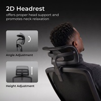 Meubles modernes ergonomiques pour bureau 90 ° -125 °   Chaise de bureau inclinable avec appui-tête, accoudoirs 3D et soutien lombaire pour femmes