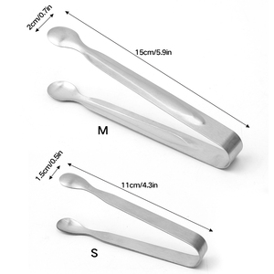 Petites pinces à glace en acier inoxydable de qualité alimentaire, 4 pouces, mini pinces de cuisine, pinces à sucre <span class=keywords><strong>pour</strong></span> le thé, les fêtes, le café, le bar à tacos - Product Image 2