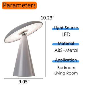 Lámpara de escritorio moderna y ecológica con rotación de 360, luz de mesa magnética inalámbrica recargable para dormitorio de estudio de oficina - Product Image 3