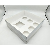 Boîtes à cupcakes blanches, contenants à cupcakes avec fenêtres et inserts, boîtes à pâtisserie, boîtes à muffins, boîtes à cupcakes pour boulangerie