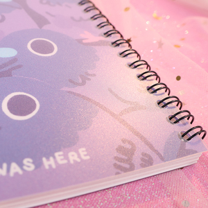 <span class=keywords><strong>Livre</strong></span> d'autocollants réutilisable à couverture souple et reliure spirale personnalisé avec des pages recto-verso et du papier de démoulage en silicone - Product Image 4
