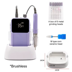 Cordless Base Brushless <b>Nail</b> Drill Machine 35000rpm Drill Electric for Manicure Pedicure Rechargeable Battery - Product Image 4