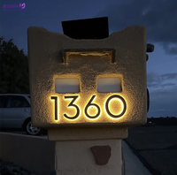 Lettres lumineuses LED en acier inoxydable rétroéclairées pour enseigne, numéro de chambre d'hôtel, plaque murale logo, décoration maison et entreprise