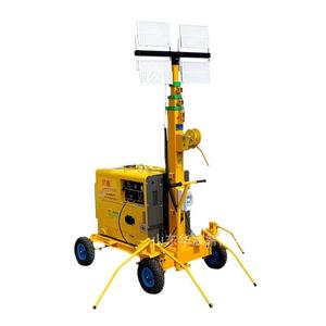 Grupo electrógeno silencioso con poste de elevación manual, lámpara de iluminación de emergencia para exteriores - Product Image 1