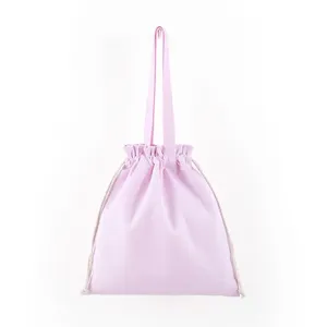 Bolsas de Regalo de Lona de Algodón Personalizadas al por Mayor para Fabricantes, con Cierre de Hombro, Patrón de Letras, para Uso Promocional y con Logotipo - Product Image 2