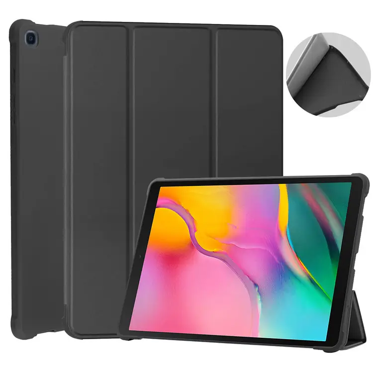 Tri fold kapak silikon Tablet kılıfı darbeye dayanıklı ince hafif akıllı Samsung Galaxy Tab için Tablet kapakları A8 10.5 "X200/X205