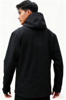Vêtements d'extérieur imperméables en gros avec col à capuche, style streetwear, veste softshell pour homme, saison automne
