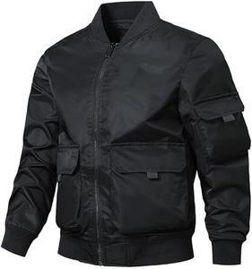 <span class=keywords><strong>Veste</strong></span> coupe-vent légère coupe ajustée pour <span class=keywords><strong>homme</strong></span>, manteau <span class=keywords><strong>bomber</strong></span> universitaire décontracté camouflage - Product Image 4