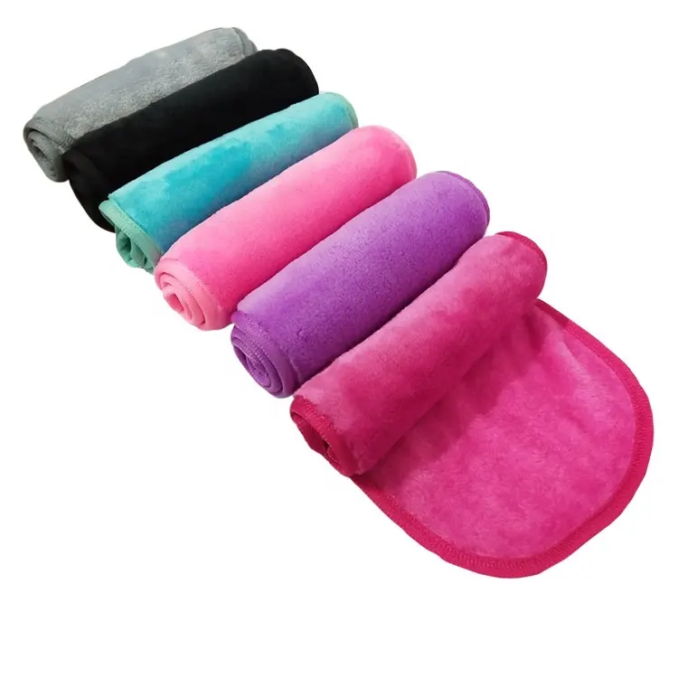 Groothandel Custom Make-Up Remover 100% Microfiber Doek Maken Verwijderen Vierkante Handdoek