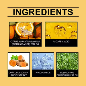 Private Label Organic Vegan <strong>Vitamin</strong> <strong>C</strong> &amp; Turmeric Face <strong>Serum</strong> Oil Skin Brightening &amp; Whitening For Dark Spots Facial Care - Product Image 4