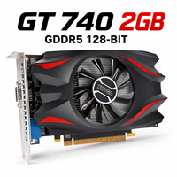 Tarjeta Gráfica GT740 2GB GDDR5 128Bit para Juegos 4K con Doble Ventilador, PCI Express 3.0 X16 DirectX 12, Nueva GPU de Escritorio