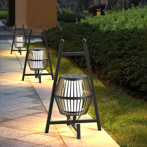 Lanterne solaire d'extérieur, étanche, en acier inoxydable, lampe de sol pour jardin, patio, terrasse, cour - Product Image 3