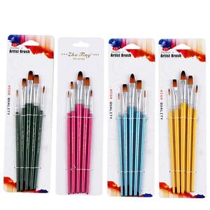 Lot de 10 pinceaux pour peinture à la gouache, acrylique et huile, en nylon, fournitures artistiques - Product Image 6