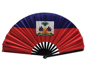 Abanico de Mano de Bambú con Impresión Personalizada de la Bandera de República Dominicana - Product Image 6