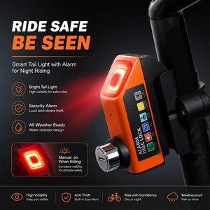 Nouvelle serrure de disque de moto à alarme LED (avec câble), corps en alliage anti-crochetage de classe C rechargeable par USB avec sirène 120 dB - Product Image 3