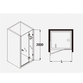 Kmry Super Simple con bisagras bandeja rectangular baño <span class=keywords><strong>ducha</strong></span> puerta apariencia cuadrada sin marco Pantalla de <span class=keywords><strong>ducha</strong></span> de vidrio Super <span class=keywords><strong>precio</strong></span> de fábrica - Product Image 4