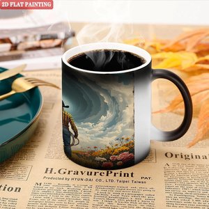 Frosted Black <b>Ceramic</b> Mug 11oz Heat Activated Sublimation <b>Cup</b> For Charity Events - Product Image 5
