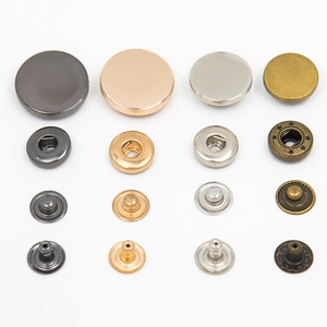 กระดุมแป๊กโลหะแบบกด 4 ส่วน ทำจากทองเหลืองและเหล็ก สำหรับตกแต่งแฟชั่น - Product Image 5