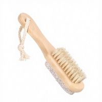 Râpe à pieds double face professionnelle en pierre ponce avec manche en bois, durable et portable, fabriquée en Chine