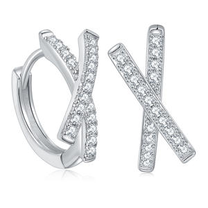 Boucles d'oreilles tendance hip-hop en silicone rond de 1,1 mm avec pierres, bijoux de boutique - Product Image 3