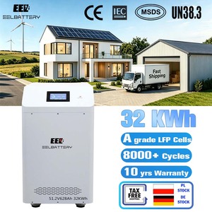 EU Stock EEL 32KWH Lithium-ion batterijpakket JK 300A V19 BMS+EVE MB56 628AH Grade A Lifepo4 cellen voor off-grid systeem camper - Product Image 1
