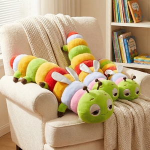 Peluche chenille colorée, couleurs arc-en-ciel vives, insecte en peluche doux, rembourrage en coton PP, abeille mignonne, cadeau d'anniversaire pour enfants - Product Image 2