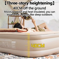 Matelas pneumatique avec pompe intégrée et oreiller gonflable, surface supérieure confortable pour la maison