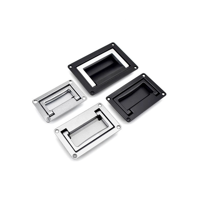 Factory Outlet Medium Zinc Alloy Black Industrial Concealed Recessed Cabinet Handle for Industrial Equipment