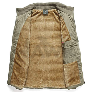 Chaleco Casual de Invierno para Hombre, Cuello Alto, 100% Poliéster, Diseño de Burbujas, Cierre de Cremallera, Impresión de Logotipo Personalizado, Transpirable, Bolsillo Regular - Product Image 3