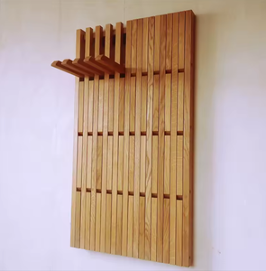 <span class=keywords><strong>Perchero</strong></span> de <span class=keywords><strong>Pared</strong></span> Plegable y Ajustable de <span class=keywords><strong>Madera</strong></span> de Roble Moderno, Organizador Multifuncional para la Entrada del Hogar, Ganchos de Fácil Instalación - Product Image 3