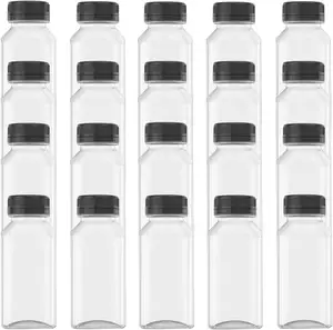 4 Oz Plastic Bottles 4 Oz Plastic Juice Bottles With Lids Empty Transparent Containers For Juice Milk And Other Beverage