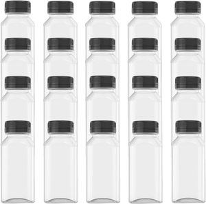 4 Oz Plastic Bottles 4 Oz Plastic Juice Bottles With Lids Empty Transparent Containers For Juice Milk And Other Beverage