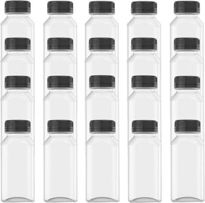 4 Oz Plastic Bottles 4 Oz Plastic Juice Bottles With Lids Empty Transparent Containers For Juice Milk And Other Beverage