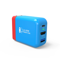 Support de charge portable Suibo 65W en nitrure de gallium personnalisé en usine, avec charge rapide PD, mode TV et prise en charge des manettes DualSense