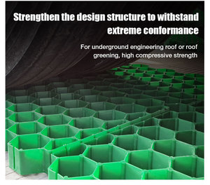 Qianyuan 500*500mm PEHD Cellule En Plastique Personnalisable Sol Pavé Écologique Herbe Pavé Chaussée Gravier <span class=keywords><strong>Grille</strong></span> Usine - Product Image 4