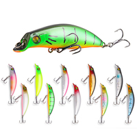 Leurre de pêche Yibo-9.7cm 7g 10 couleurs, leurre popper de surface en plastique imprimé pour eau salée