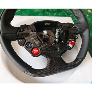 Volant de voiture modifié en fibre de carbone avec éclairage LED, style course, volant en cuir spécial pour Ferrari 458 - Product Image 6