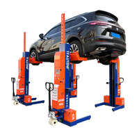 TFAUTENF CE 10000KG Kablosuz Mobil Kolon 4 Noktalı Kaldırma Platformu, Dijital Ekranlı, Her Kolonun Gerçek Zamanlı Yüksekliğini ve Yükünü Gösterir