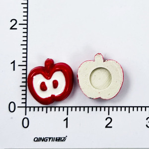 Adornos para el Cabello de Resina Plástica con Forma de Manzana, Lindos y de Dibujos Animados, Accesorios de Joyería DIY, Estilo Casual Multifuncional - Product Image 3